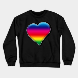 Rainbow 3D Heart 2 Crewneck Sweatshirt